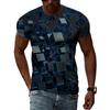 Letní móda Kreativní obrázek Pánské tričko Potištěné personalizované technologické prvky Vyrobeno v Číně Top s kulatým výstřihem a krátkým rukávem