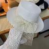 Hat Lace French Flat Top Summer Braided Top Hat Travel Sun Protection Seaside Sun Hat Beach Hat Explosion