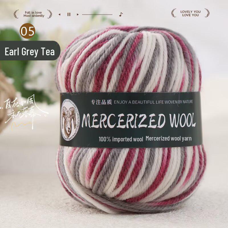 Gradient Dyed Wool Yarn 50g - Medium Thick for DIY Knitting Projects: Sweaters, Coats, Scarves, Hats