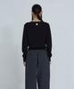 Uusoo Deep V-Neck Cotton Sweater_ Black