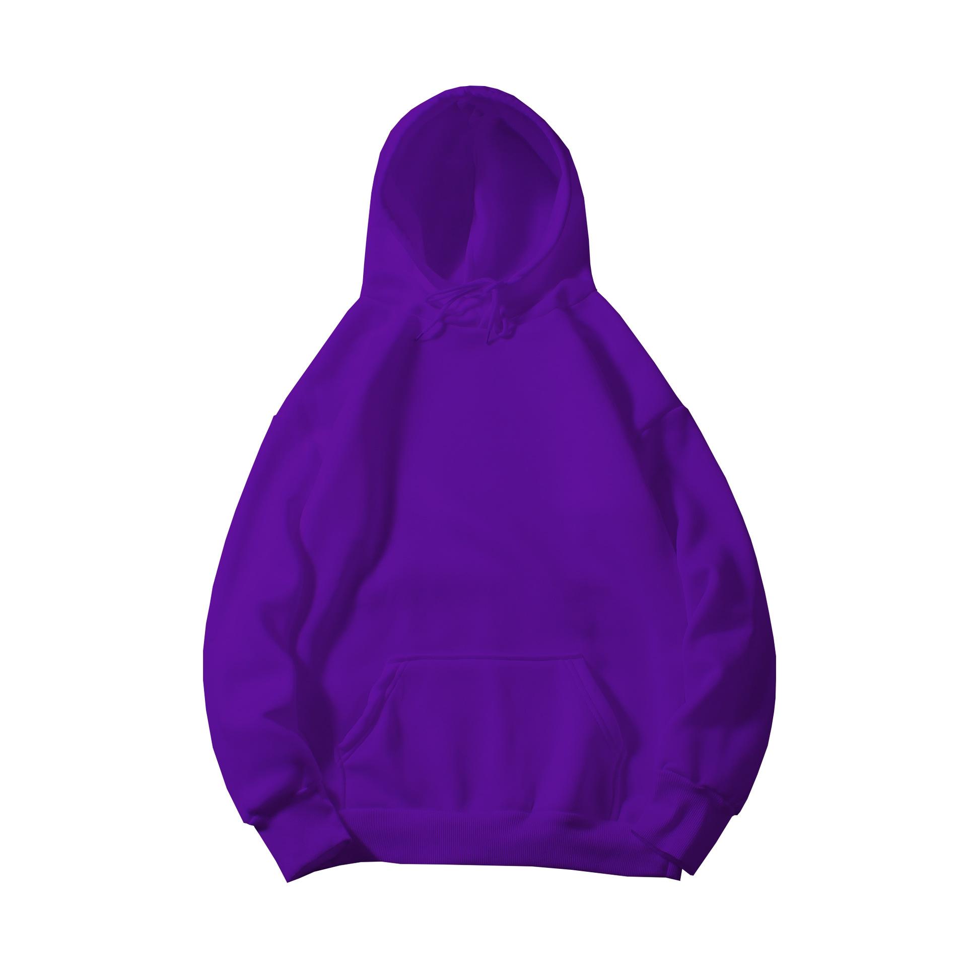 

Женские спортивные толстовки с длинным рукавом однотонные с флисом и мужские худи 2XL фиолетовый