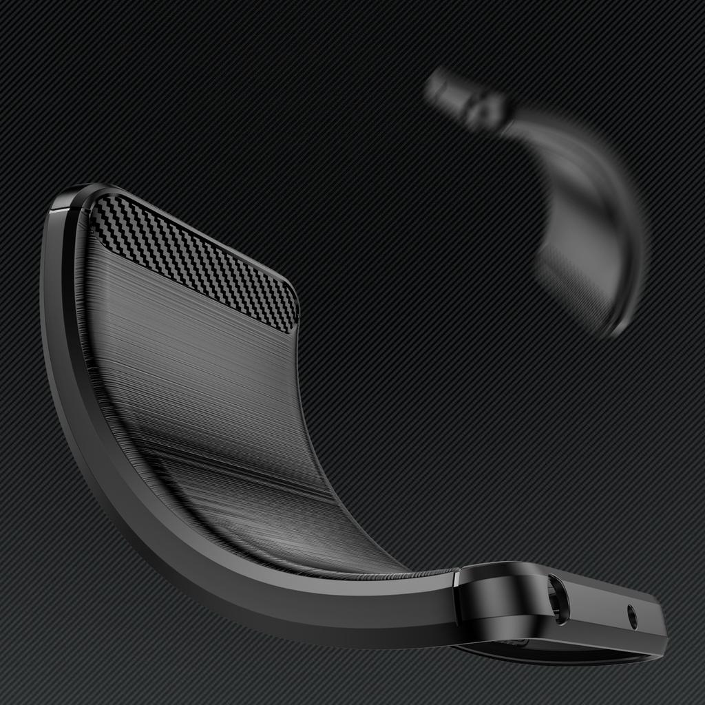 Flexible gel back cover for iPhone 14 Plus Carbon Case - black