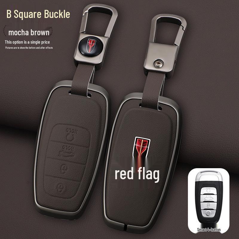 New 2023 Hongqi EQM5 Key Case & H7 Metal Shell Keychain for E-QM5 PLUS