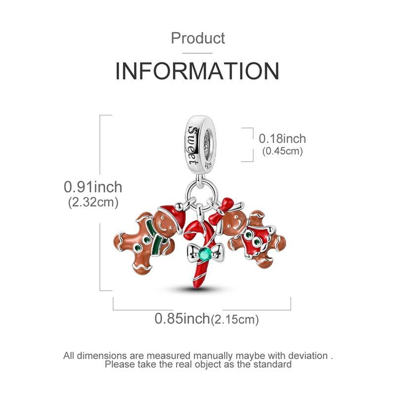 Winter Copper Original Christmas Charms Bead Pendant Fit Original Bracelet Necklace For Women Diy Jelwelry Gift