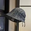 New Bow Knitted Bucket Hat Women's Summer Hollow Breathable Bucket Hat Literary Style Pleated Sunshade Basin Hat
