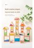 Wooden Rainbow Acrylic Blocks: Interlocking Early Childhood Building Toys