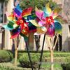 Outdoor Scenic Windmill Decoration - Colorful Bird Repellent Toy