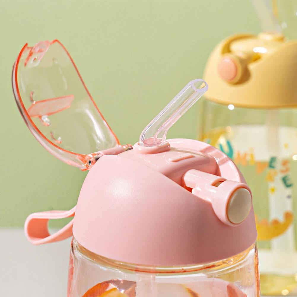 500ML Children's Water Bottle For School Portable Cartoon Dinosaur Sippy Cup Creative Feeding Cup With Straws And Lids Drinkware