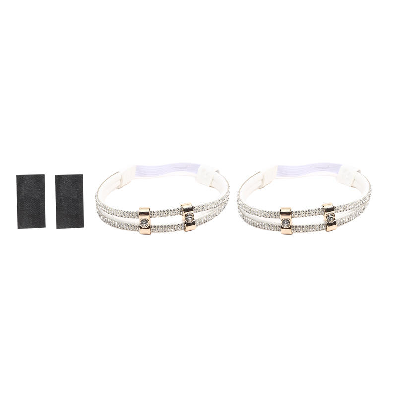 Women Shoe Belt Rhinestone High Heels Shoelaces Free Triangle Bundle Ankle Holding Loose Anti-skid Bundle Laces Tie Straps Band