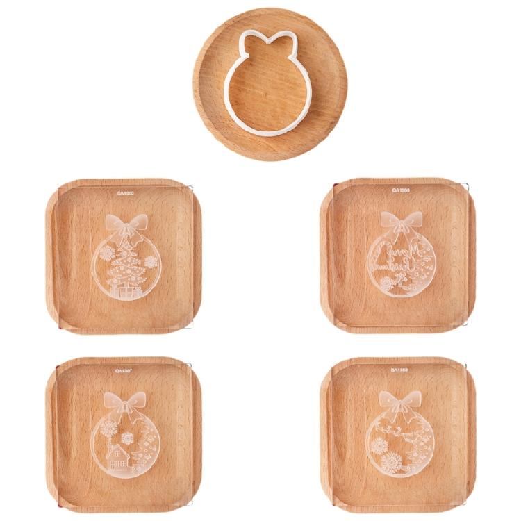 Christmas Party Acrylic Fondant Cookie Cutter Heat Resistant Biscuit Mold Multifunctional Dessert Baking Mould