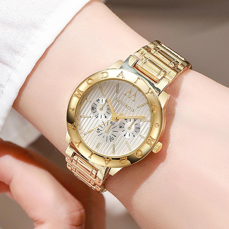 Fashion Ladies Watch With Quartz Movement And Metal Band For Casual Wear