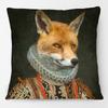 European Retro Chic Animals Stag Zebra Fox Bulldog Tiger Lion Giraffe Cheetah Cushion Cover Posters Decorative Throw Pillow Case