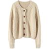 2025 Versatile High-End Wool-Cashmere Sweater - Retro, Loose, Knitted Outerwear for Spring & Autumn