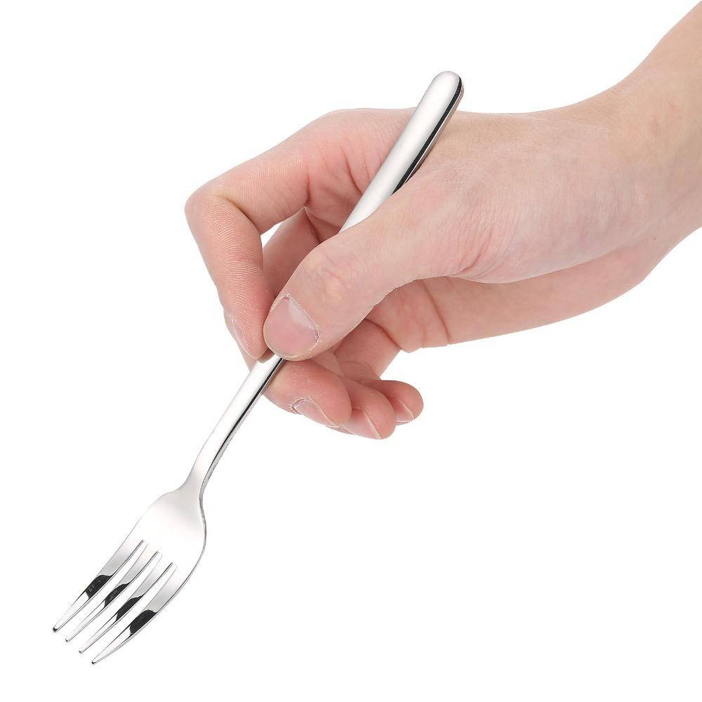 5Pcs Rustless Steel Table Fork Polished Glossy Dining Fork Reusable Dinner Fork Banquet Use