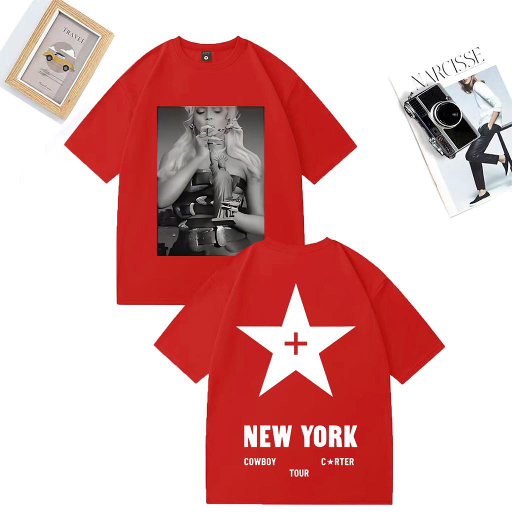 Beyonce Cowboy Carter Tour Fashion TShirt Unisex WOMEN vintage Summer streetwear Tshirt Cotton Short Sleeve Hip Hop plus size tops