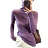 Damen Pullover Rollkragen Langarm Einfarbig Unterteile Hohe Elastizität Normale Passform Strickoberteile Strickwaren