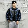 Men's Leather Jacket Splicing Contrasting Jacket Motorcycle Suit Racing Suit Men's Jacket Pu Jacket Machine