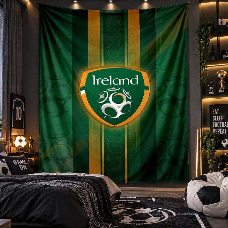 Wandbehang Tapisserie Irland Rugby Druck Stoff für Wohnzimmer Schlafzimmer Heimdekoration