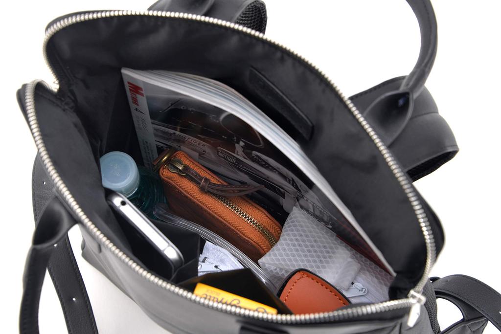 Synthetic Leather Business Backpack [Rename] (Black)