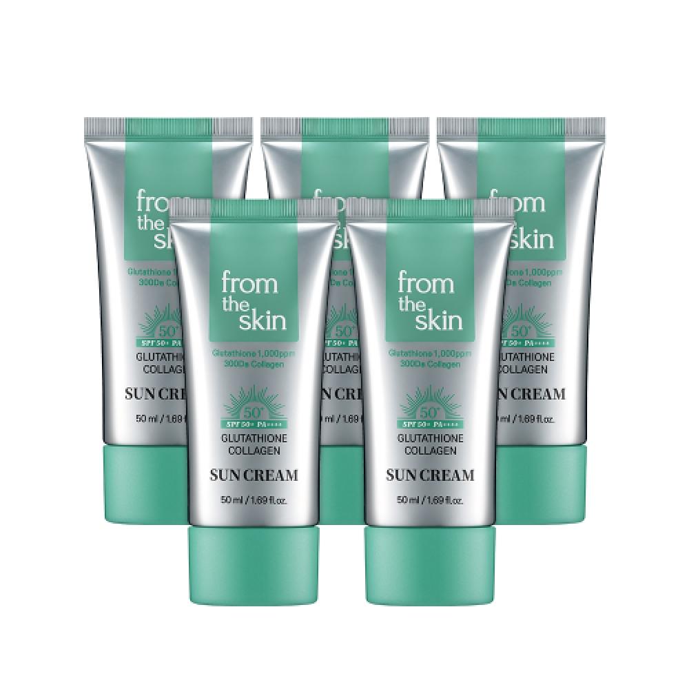 

From The Skin Glutathione Collagen Tone Up Sun Cream 50ml Spf50+ X 5 FREE