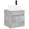 Wall Mounted Washbasin Vanity In Concrete Grey 49 X 44.5 X 65.5 Cm