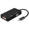 Aisens Aisens A109-0343 Converter/ USB type-C Male - DVI Female/ VGA Female / HDMI Female/ 15cm/ Black