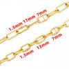 New Stainless Steel Cross Paper Clip Oval Geometric Chain PVD Gold Plated Unisex Necklace Bracelet Jewelry for DIY Accessories