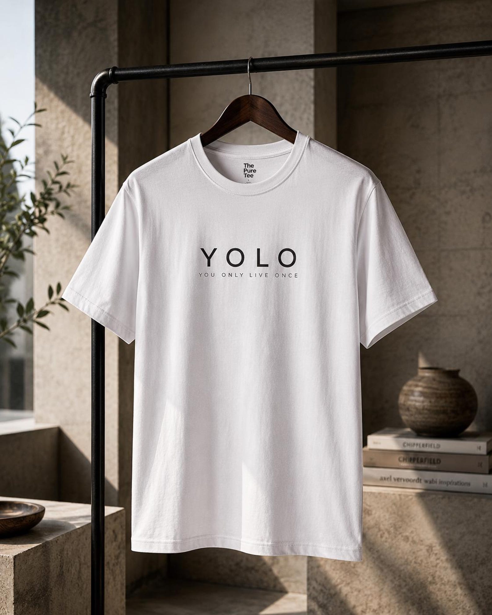 Minimalist YOLO Quote T-Shirt, Unisex Soft Cotton Tee XL