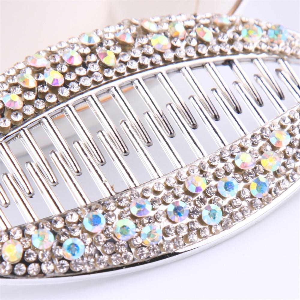 Rhinestone Fish Shape Banana Hair Clips Ponytail Holder for Women Girls Banana Clips Crabs Claws Hair Styling Accessories