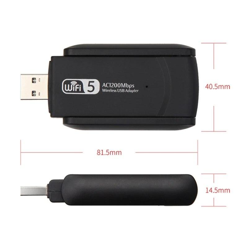 USB3.0-kontakt 1200M trådløs USB-nettverkskortadapter med dobbel frekvens