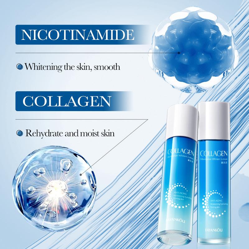 Tonique blanchissant au collagène Anti-âge Élimine les rides Tonique hydratant à l'acide hyaluronique Soin du visage