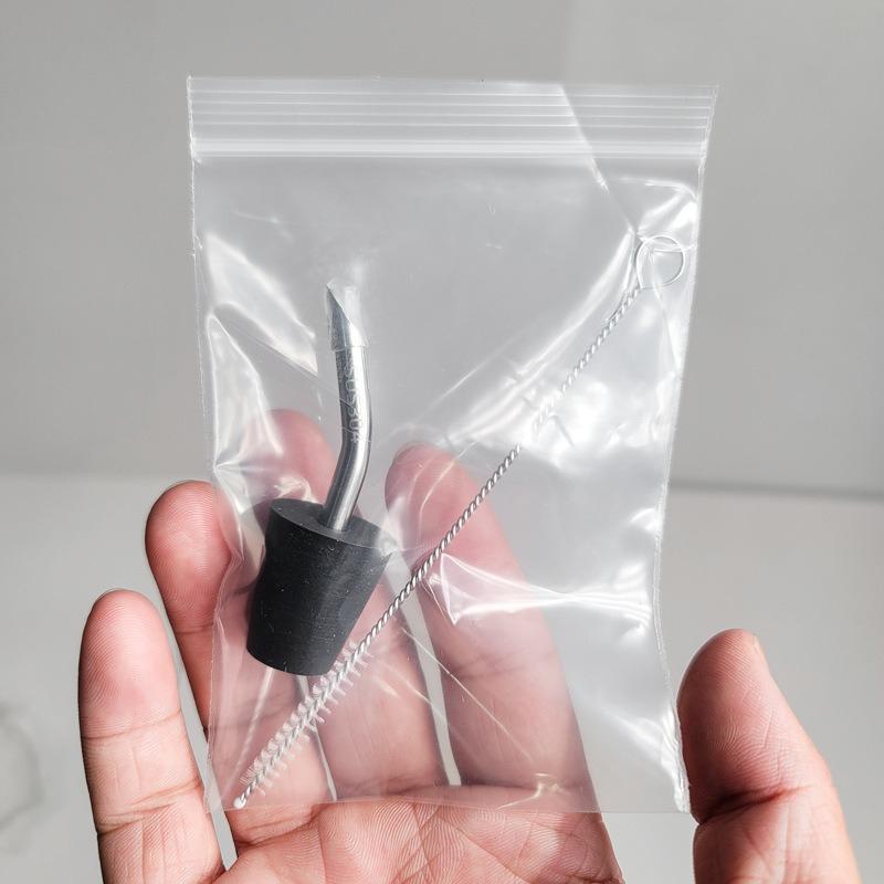 1set Coffee Pot Extension Nozzle Silicone Outdoor Camping Spout Stainless Steel Kettle Portable Diversion Nozzle чёрный