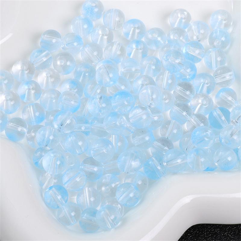 8mm 50pcs/bag Jelly Glass Bubble Beads DIY Necklace Bracelet Earrings Ring Jewelry Accessories
