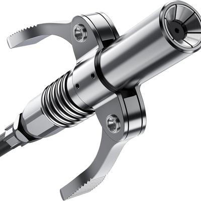 Stainless Steel High-Pressure Grease Gun Nozzle with Double Handle Locking Pliers