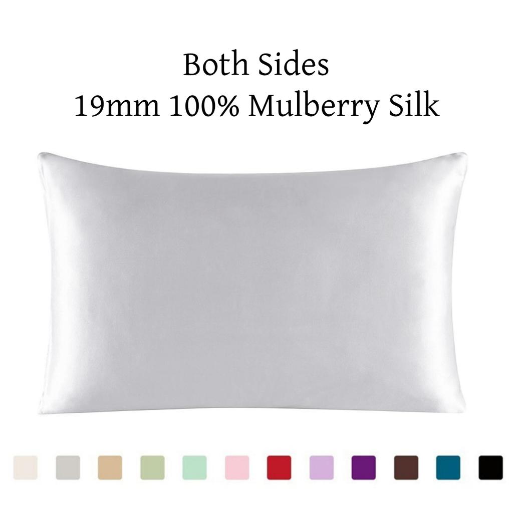 Silk Zipper Pillowcase 1pc 19mm 100% Nature Mulberry Comfortable Solid Color Silk Pillowcases For Healthy Multicolor Ls1705-01