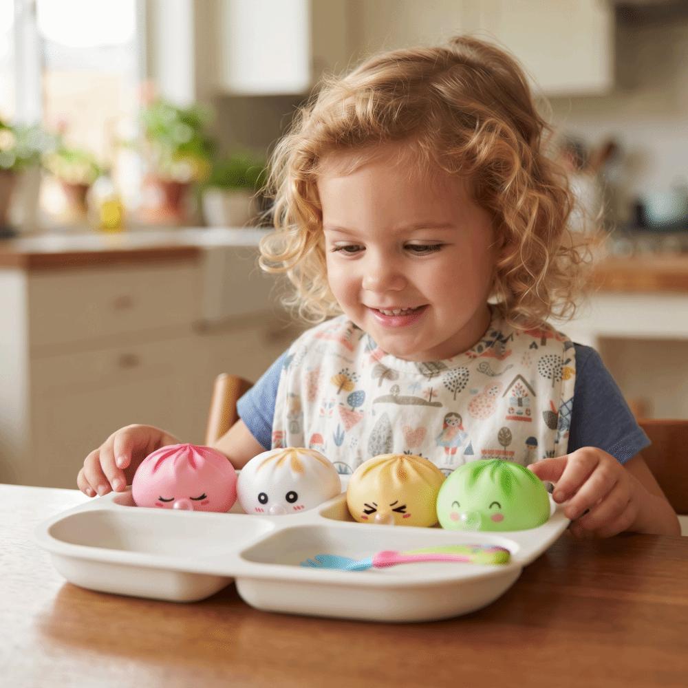 Sensory Toy Steamed Bun Squishy Toy Stretchy Dumpling Squishy Toy Steamed Bun Squeeze Toy Kids