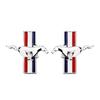 Car 3D Metal Badges Fender Side Stickers Running Horse Styling