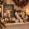 Decorative Acrylic Charms Sheep Advent Calendar, 24Pcs 2D Ornament Set with Cute Lamb Ornaments Designs, Christmas Tree Hanging Decor, Gift