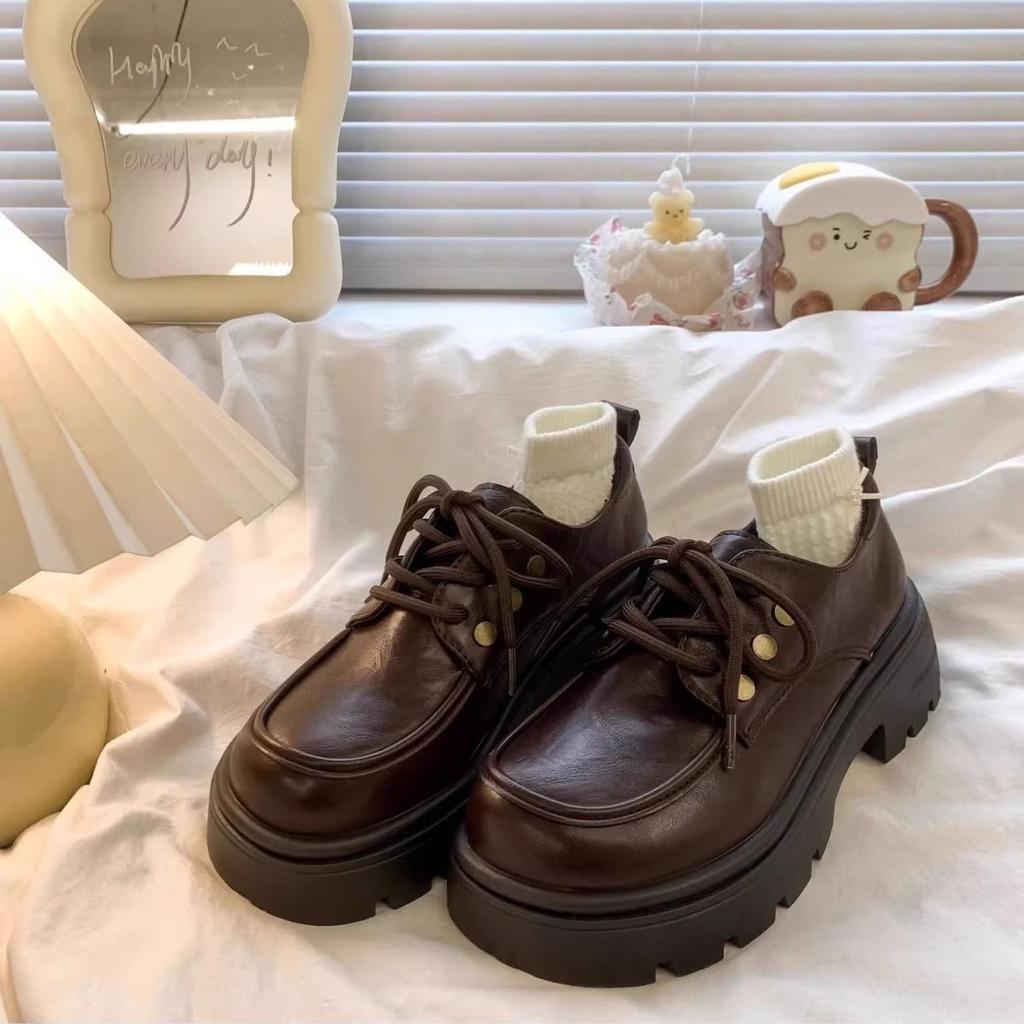 Women's Loafers Shoes Platform Round Toe Ladies Pumps Vacation Footwear Spring Korean Style Wholesale Stylish Luxury Brand 39