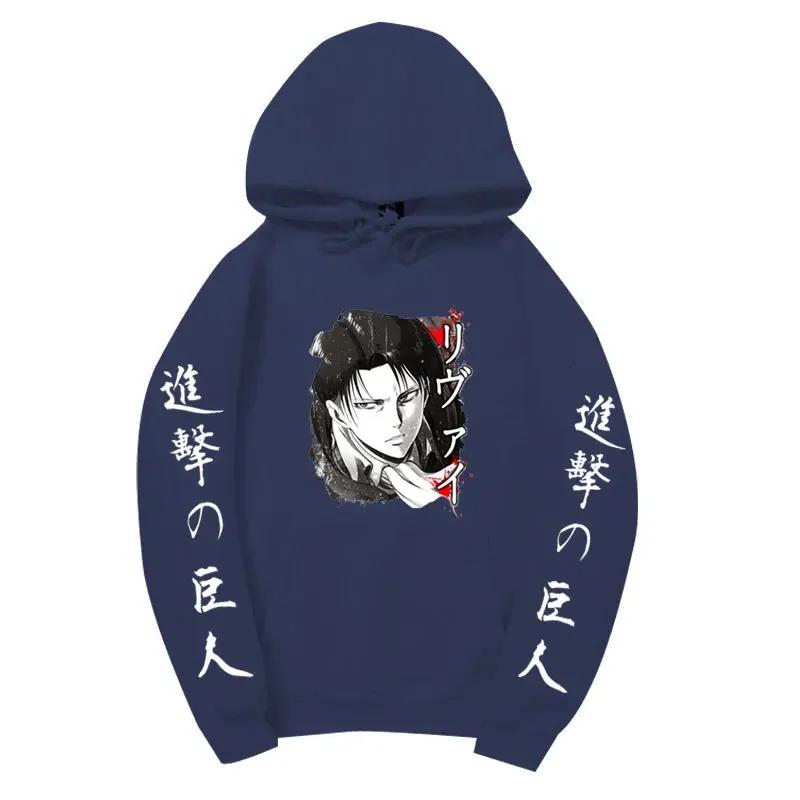 Anime Attack on Titan AOT Merch Ackerman Levi Scout Regiment Printed Hoodies Autumn Winter Sweatshirts Pullovers