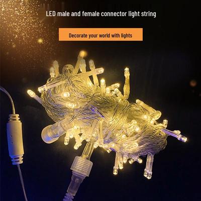 Catena di Luci LED Cielo Stellato, Spina Maschio e Femmina, Decorazione Natalizia e per Festival