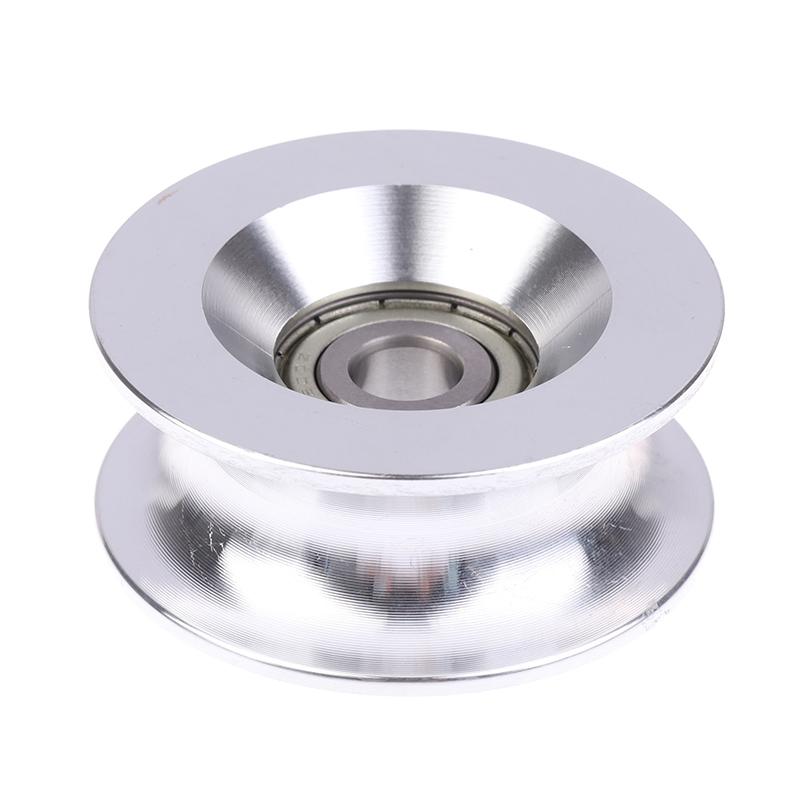 1ks U 10*60*25mm U Typ Vysoké Zatížení Hliníkové Ložisko Kladka Vodicí Kolo 6200 Ložisko Pohyblivá Kladka Gumová Kladka