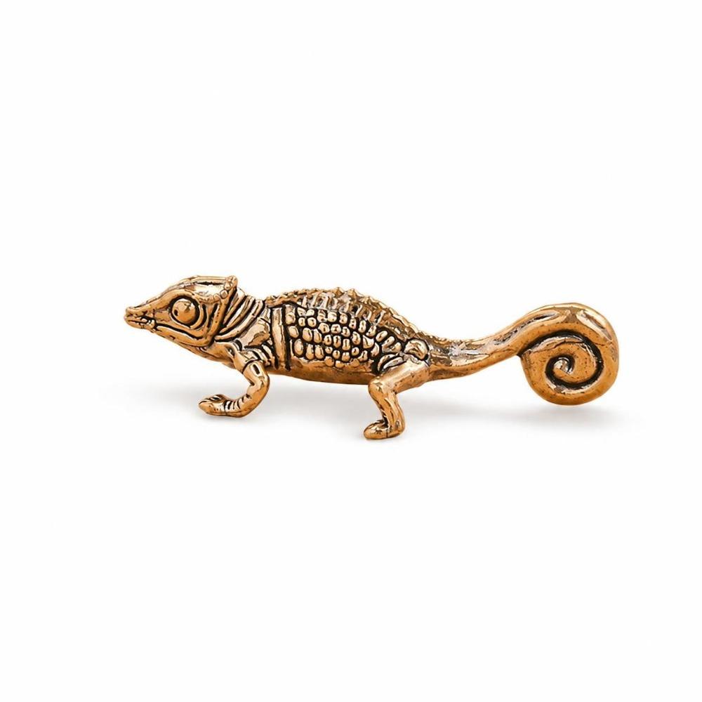 Bronze Animal Figure Vintage Desktop Decoration Decorative Gecko Figure Home Decor