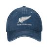 New Zealand All Blacks Unisex Baseball Cap Rugby Worldcup Sports Distressed Denim Washed Hats Cap Fashion Workouts Sun Cap