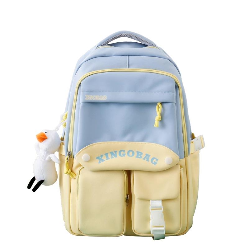 

Чоловічий шкільний рюкзак Ridge Protection великої ємності. Жіночий рюкзак жовтий/синій