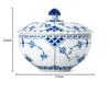 [Officially Imported] Royal Copenhagen Blue Fluted Full Lace Bowl with Lid, 350ml, 1065131
