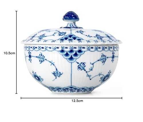 [Officially Imported] Royal Copenhagen Blue Fluted Full Lace Bowl with Lid, 350ml, 1065131