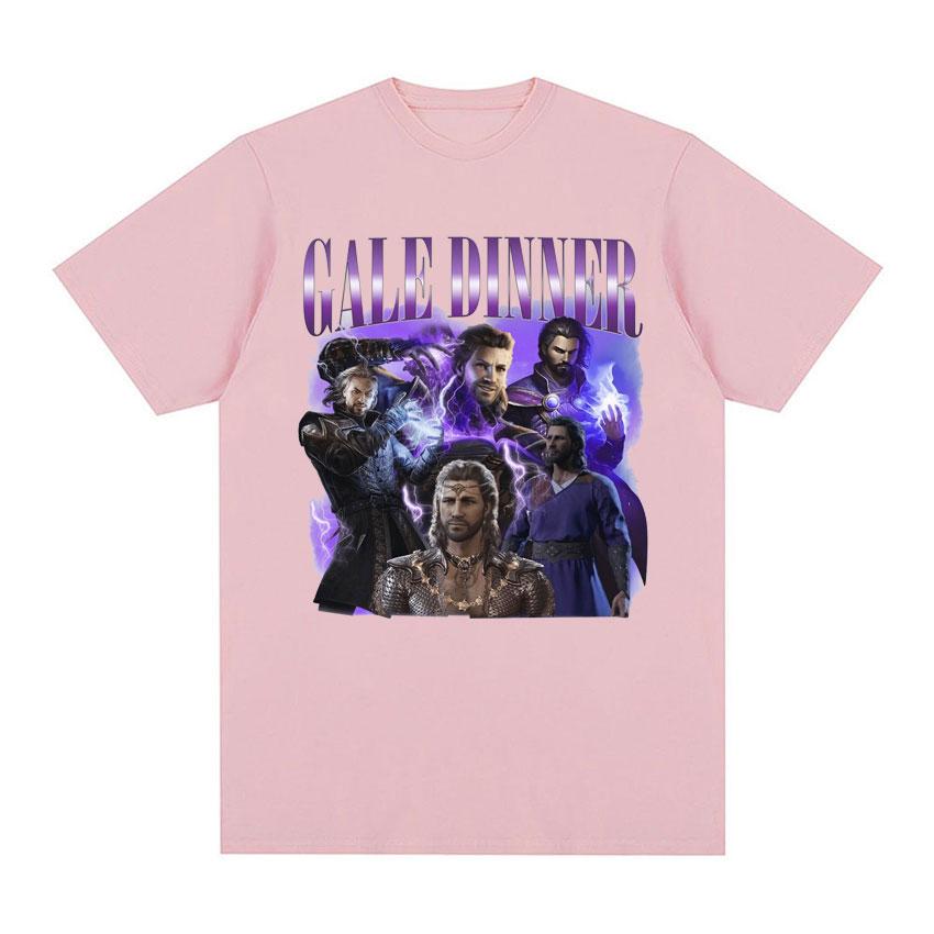 Limited Gale Dinner Baldurs Gate 3 Graphic T Shirts Men's Vintage Fashion Oversized Cotton Tops T-shirt Unisex Gothic Streetwear
