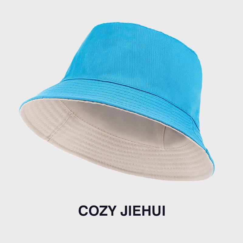 New hat big head circumference hat men's and women's cotton light board bucket hat large size basin hat big round face hat