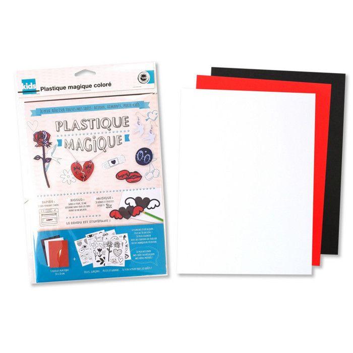 Plastique magique coloré thème amour (3 feuilles + 30 dessins) créatifs réalisations modelage cuisson diy